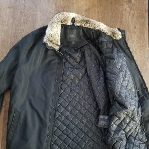 Andrew Marc New York fur lined coat - Picture 2 of 4